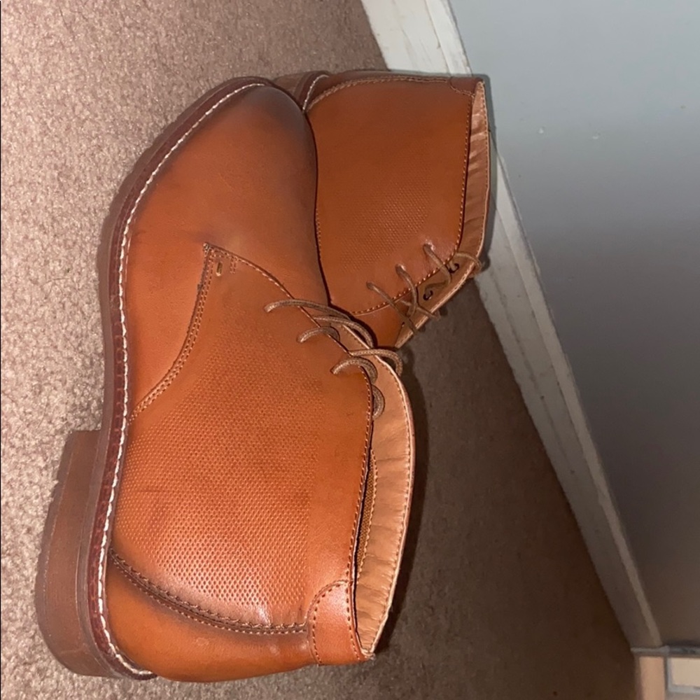 Brand new brown leather shoes